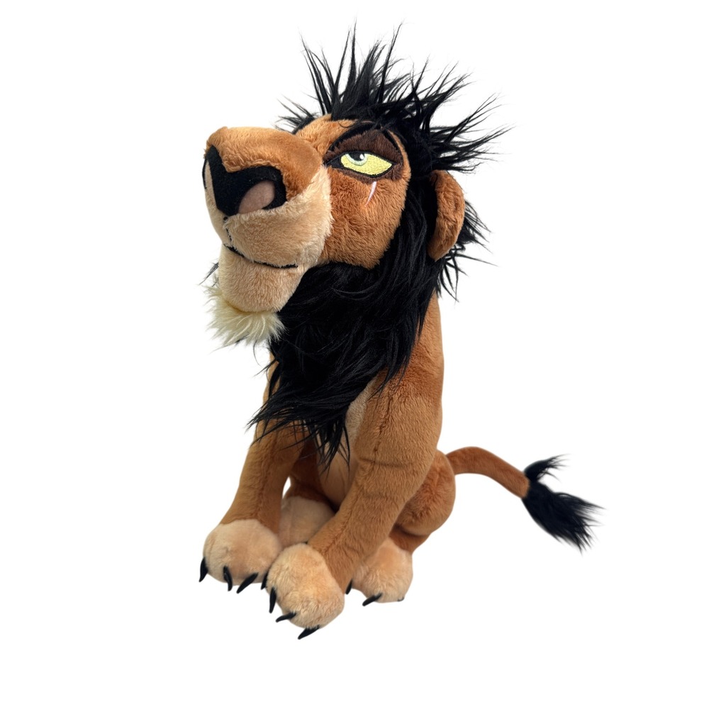 Disney Store Scar Plush The Lion King Villain Stuffed Animal 14 inch Collectable